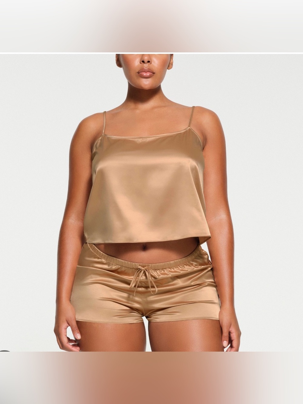 SKIMS WOVEN SHINE SLEEP CAMI SLEEP SET STYLE:ST-SST-9562W SIENNA SIZE:L